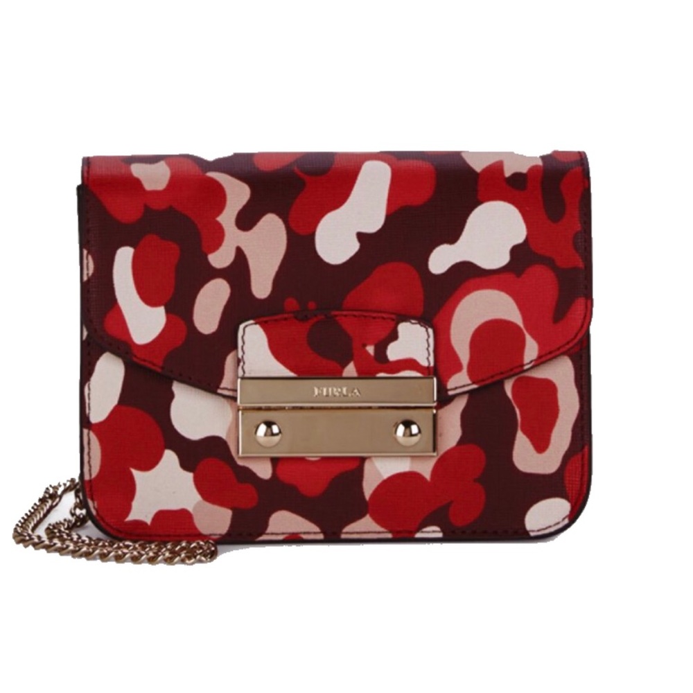 Furla Camouflage Leather Crossbody Bag